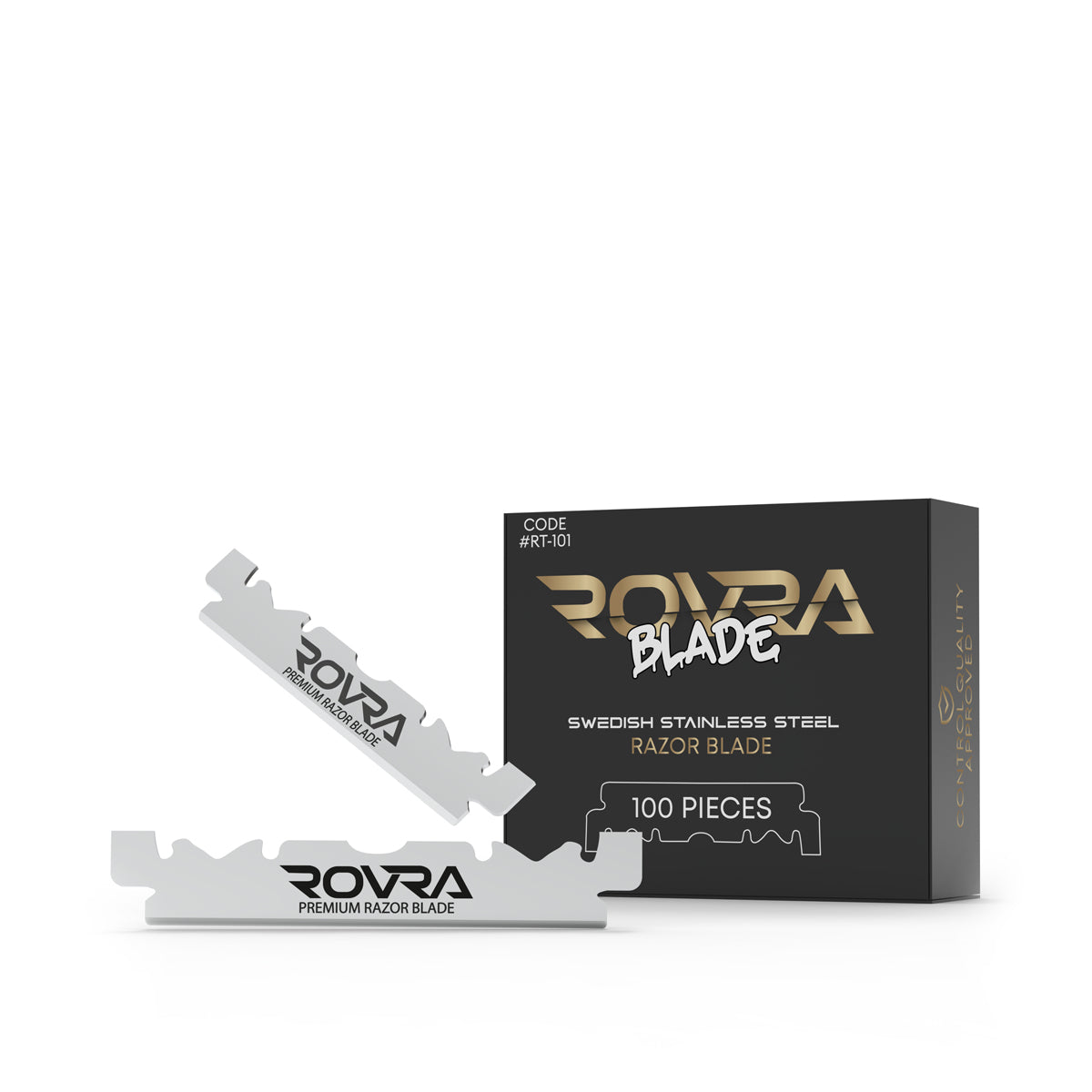 ROVRA Swedish Stainless Steel Razor Blades - 100 Pack