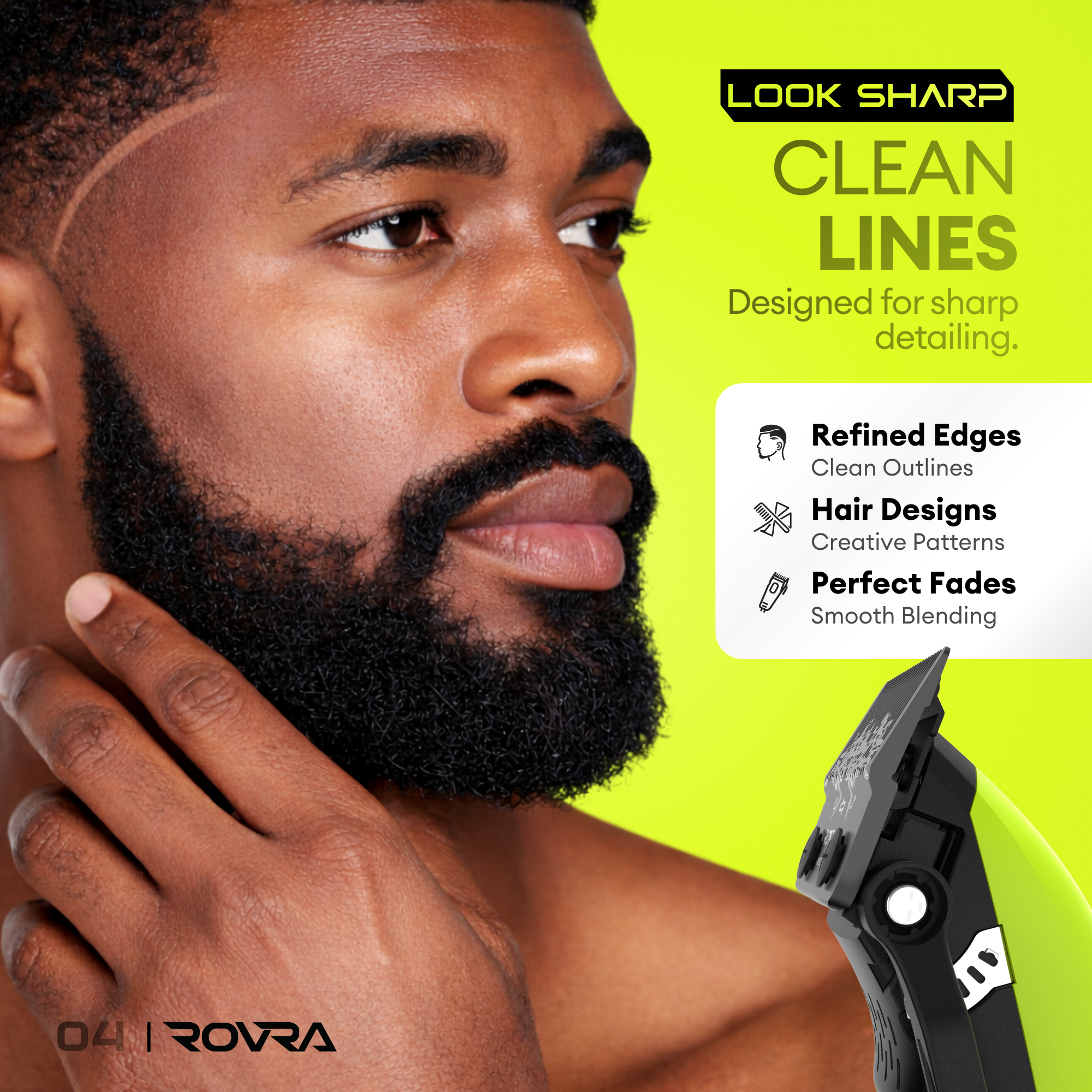 ROVRA Super Cut Hair Clipper 10000 RPM with Precision Blades