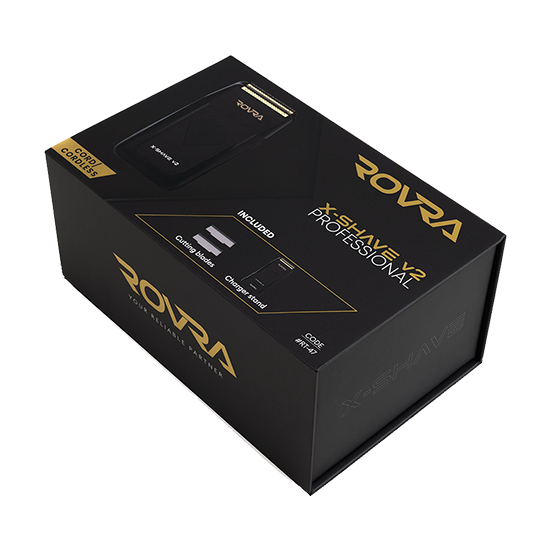 ROVRA X-Shave V2 Professional high speed barber shaver 8800 RPM black packaging box