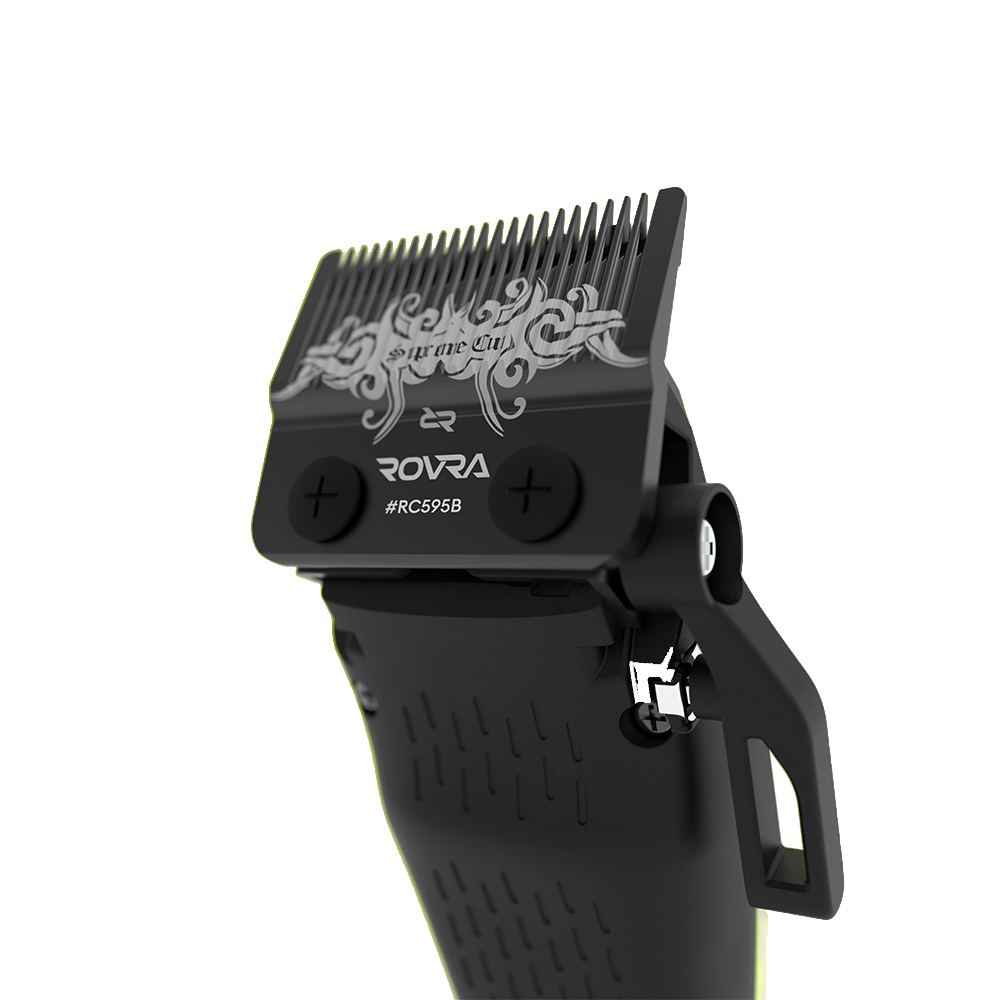 Rovra super cut hair clipper 10000 RPM with ergonomic black handle and precision blades