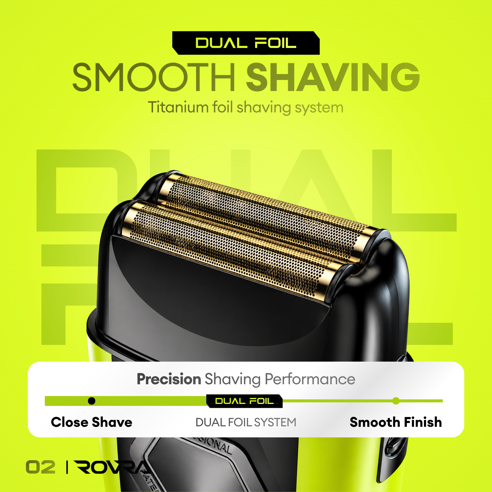ROVRA X-Shave V2 Afeitadora de Barbero de Alta Velocidad 8800 RPM