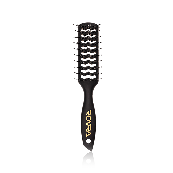 Professional double brush – ROVRA – for hair styling – Black