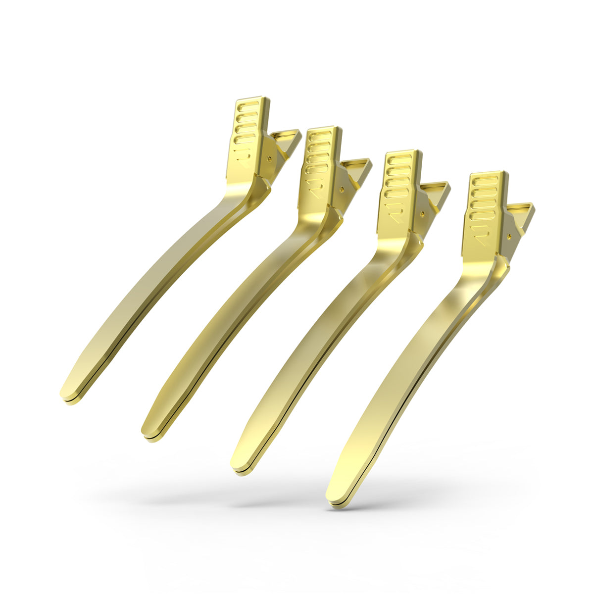 ROVRA Matte Gold Hair Clips Set Of 4 - Strong & Durable Styling Clips