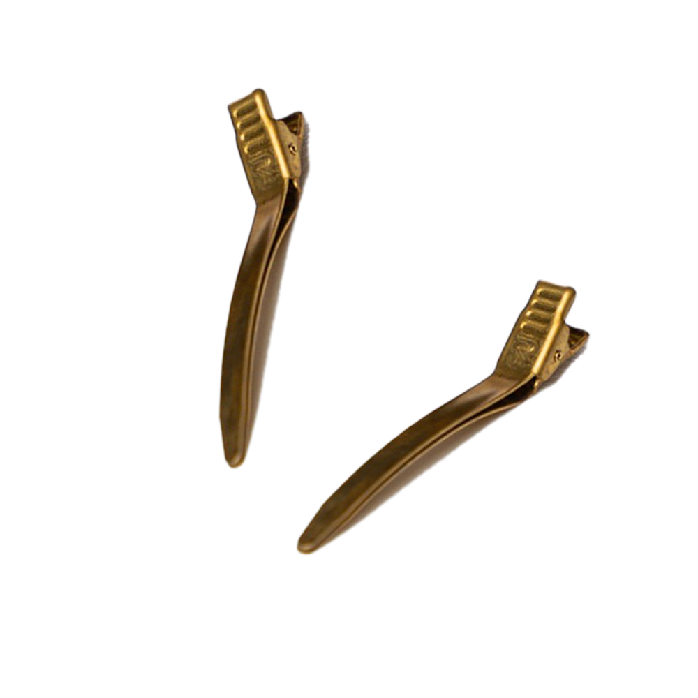 Hair clips – 4 pieces – ROVRA – matte gold