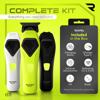 ROVRA Elite Aparador de Cabelo Profissional Sem Fios 9000 RPM