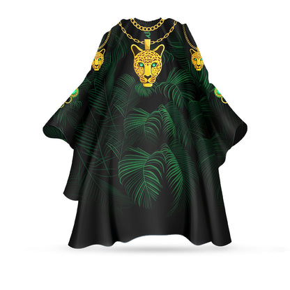ROVRA Leopard Print Barber Cape with Stylish Design