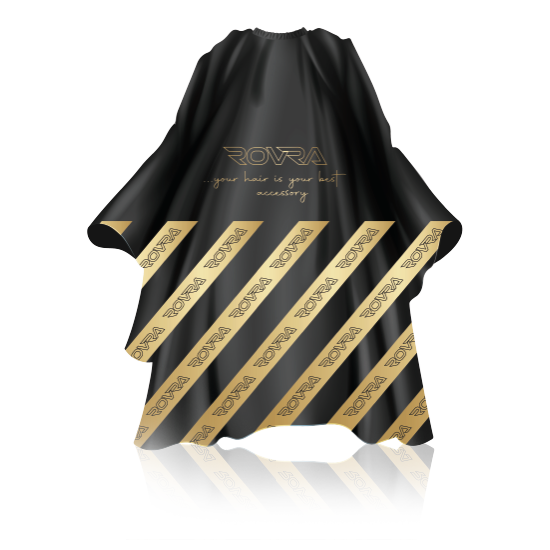 Hairdresser/barbershop cape – ROVRA – Black/Yellow