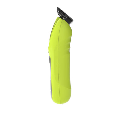 Ergonomic green trimmer for barber with precision blades for detailed grooming
