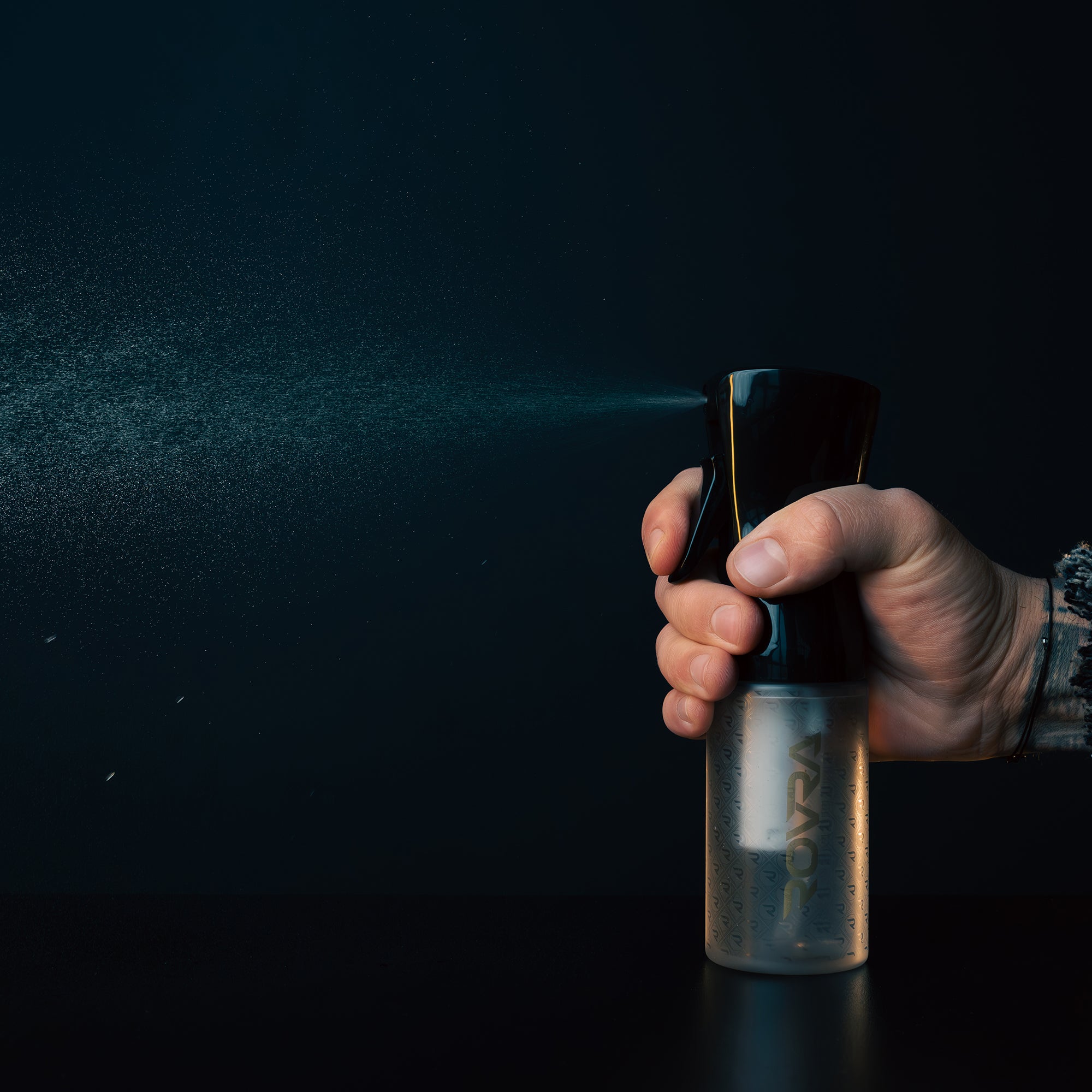 ROVRA 300ml Black Salon Spray Bottle for Precision Styling