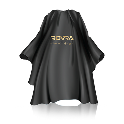 ROVRA Professional Barber Cape for Style & Precision - Black