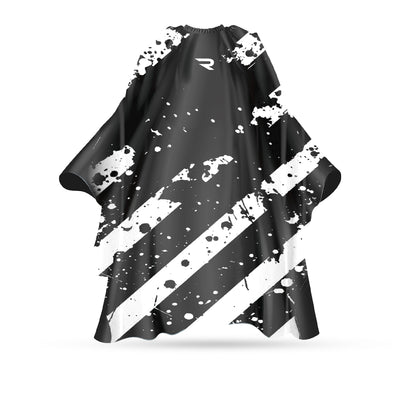 ROVRA Professional Barber Cape with Modern Design - Black & Green Black White