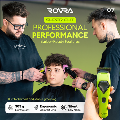 ROVRA Super Cut Hair Clipper 10000 RPM with Precision Blades