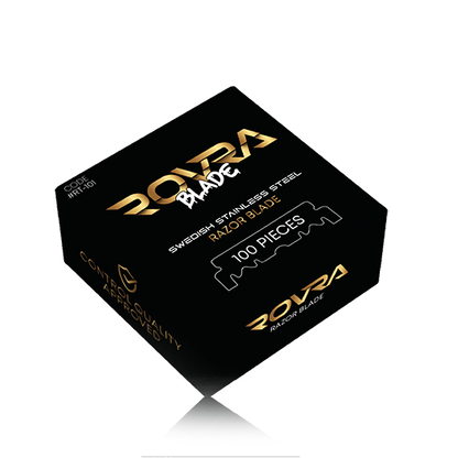 ROVRA Swedish Stainless Steel Razor Blades - 100 Pack