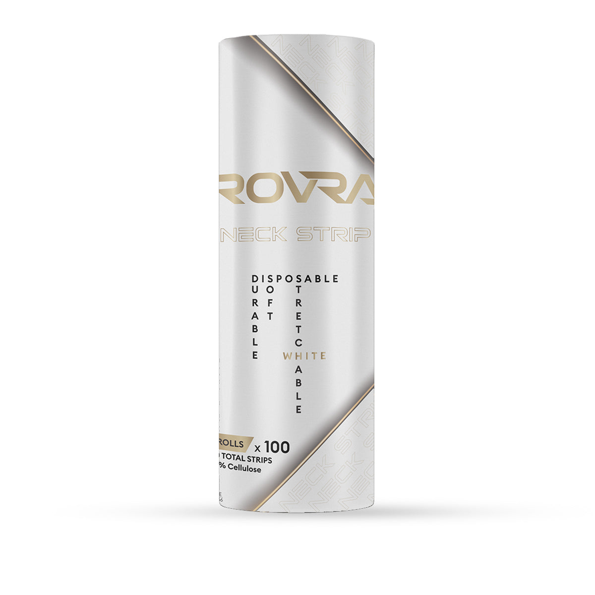 ROVRA Black Paper Neck Strips for Barbers - Durable & Disposable White