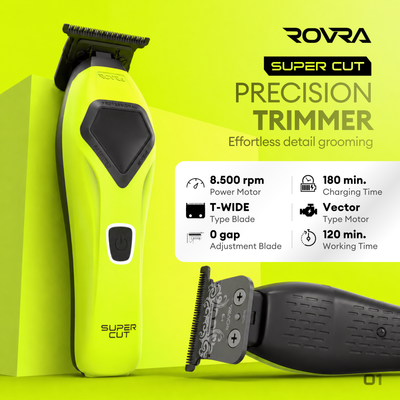 ROVRA Elite Aparador de Cabelo Profissional Sem Fios 9000 RPM