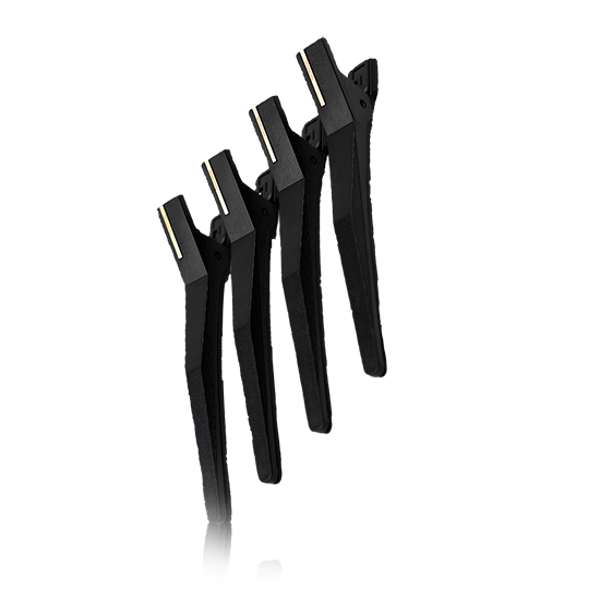 Silicone hair clips – set of 4 pieces – Black