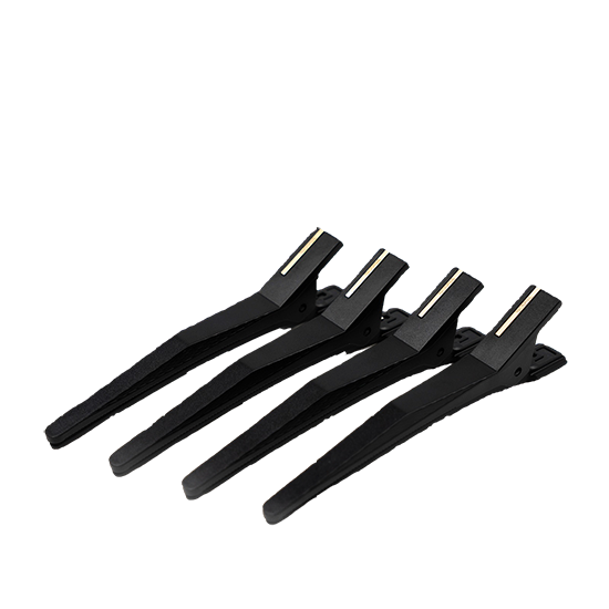 Silicone hair clips – set of 4 pieces – Black